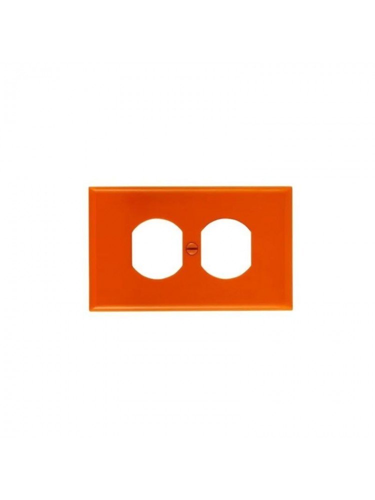 TAPA TOMA DOBLE PVC NARANJA TAPA TOMA DOBLE PVC NARANJA